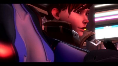 Widowmaker выпила для храбрости и трахнула Tracer в аниме порно.