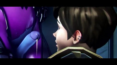 Tracer решила опробовать завершение Widowmaker из игры ОверВотч.