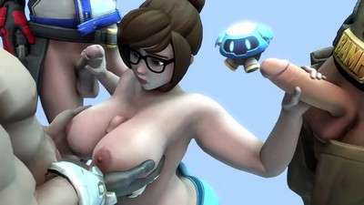 Герои из Overwatch участвуют в схватках с Mei.