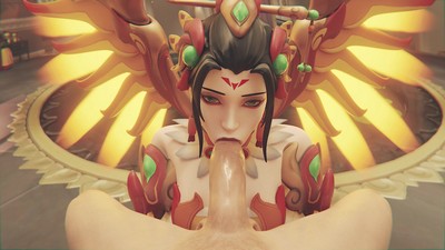 Голодная Mercy приходит на помощь своему напарнику.