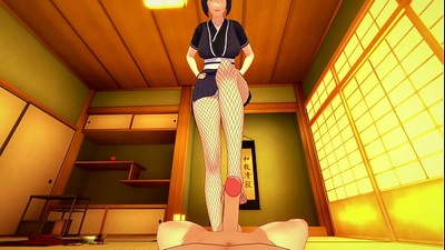 Анко из Наруто принимает участие в 3D хентайной анимации, перемещаясь к Кримпаю.