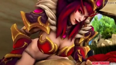 "World of Warcraft - Alexstrasza" is an adult animation featuring characters from the fantasy game Warcraft.
