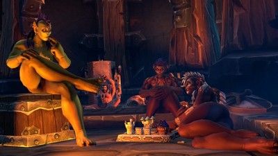 Коллекция женских орков в игре Warcraft.