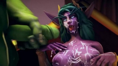 Грубый секс в пародии на игру Warcraft.