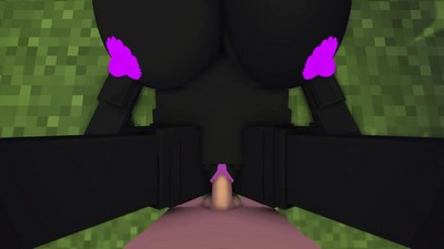 Enderwoman использует виллажера для создания 3D версии Minecraft.